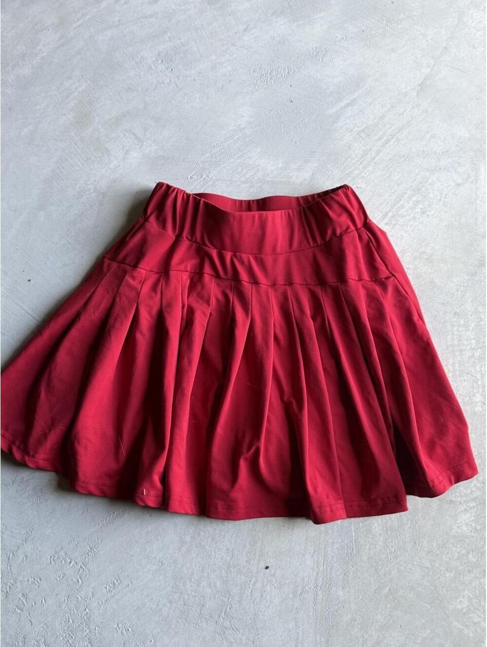 Women's Red and Burgundy Skirt